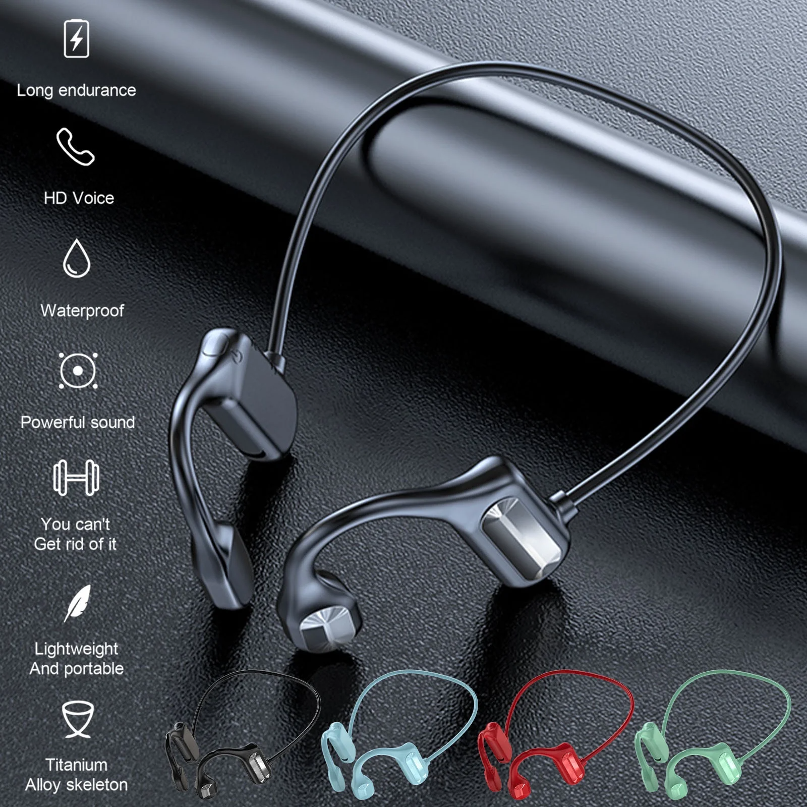💥Bone Conduction Headphones - Bluetooth Wireless Headset🎧